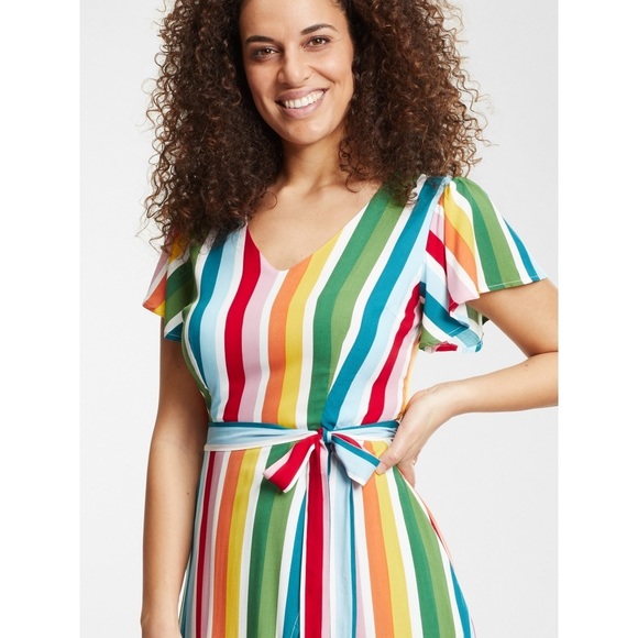 Modcloth Collectif rainbow maxi S - Picture 2 of 5
